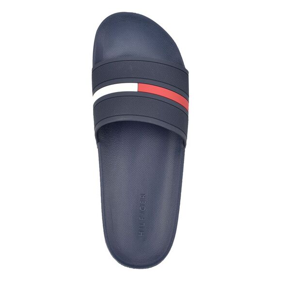 NWOB TOMMY HILFIGER Mens Navy Stripe Redder Open Slip On Slide Sandals Shoes 9 M - Picture 3 of 4